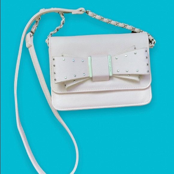 Betsey Johnson Light Pink Bow Shoulder Crossbody Bag Purse Wallet - Picture 17 of 17